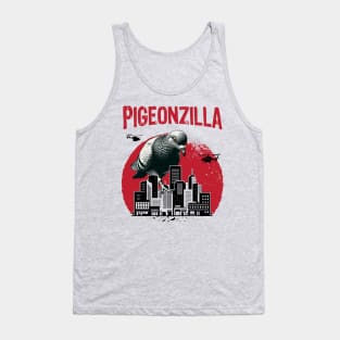 Pigeonzilla Funny Remake Classic Japanese Film Cute Tank Top